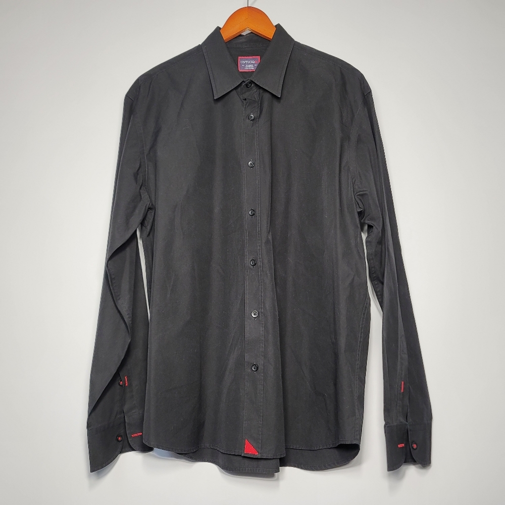 UNTUCKit Cotton black Button Up Long Sleeve Shirt XL
